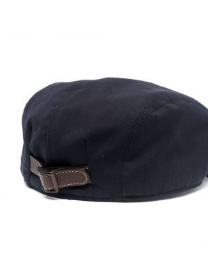 Vilnonis siuvinėtas kepurė be kulniuko Brunello Cucinelli mėlyna