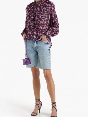 Блузка с принтом с рюшами Iro фиолетовая