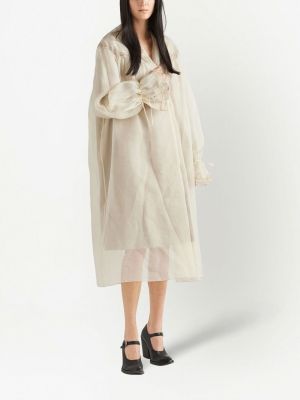 Krajkový kabát Prada bílý