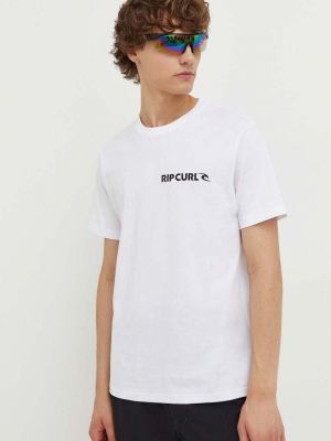 Хлопковая футболка с принтом Rip Curl белая