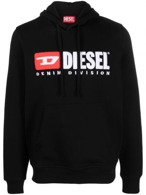 Hoodie i bomull Diesel svart