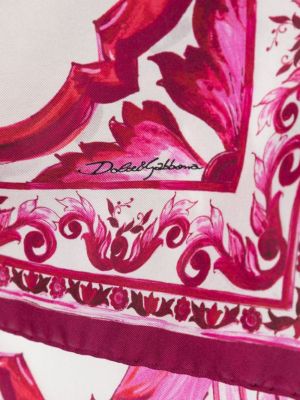 Raštuotas šilkinis šalikas Dolce & Gabbana