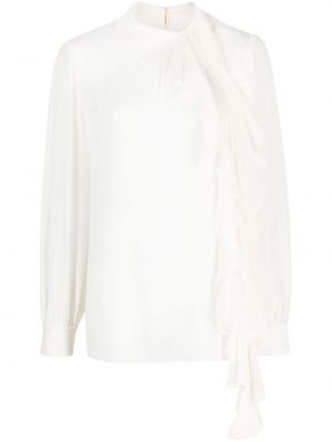 Копринена блуза Dolce & Gabbana бяло