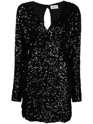 Koktel haljina sa šljokicama P.a.r.o.s.h. crna
