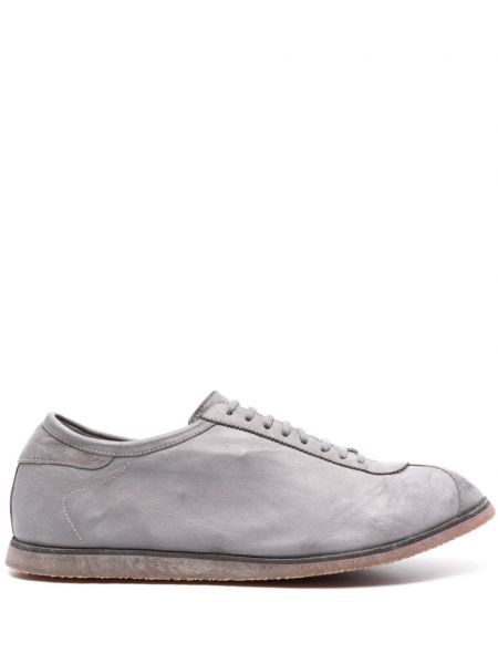 Chaussures de ville à lacets en cuir en dentelle Guidi gris