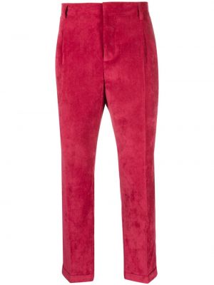 Semišové kalhoty Daniele Alessandrini červené