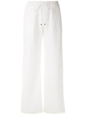Relaxed панталон с дантела Olympiah бяло