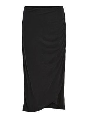 Jednofarebné priliehavé šaty s opaskom Object - čierna