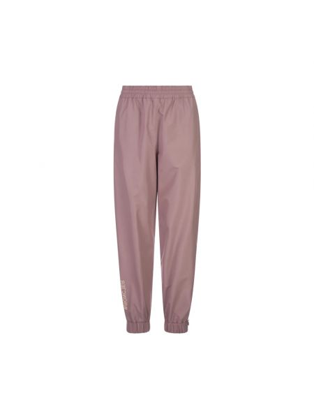 Pantalones rectos impermeables Moncler rosa