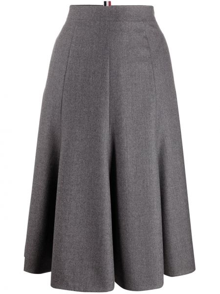 Falda de lana Thom Browne gris