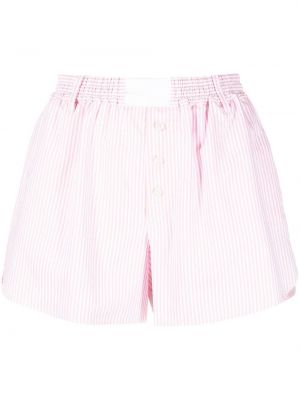 Shorts en coton à rayures Chiara Ferragni rose