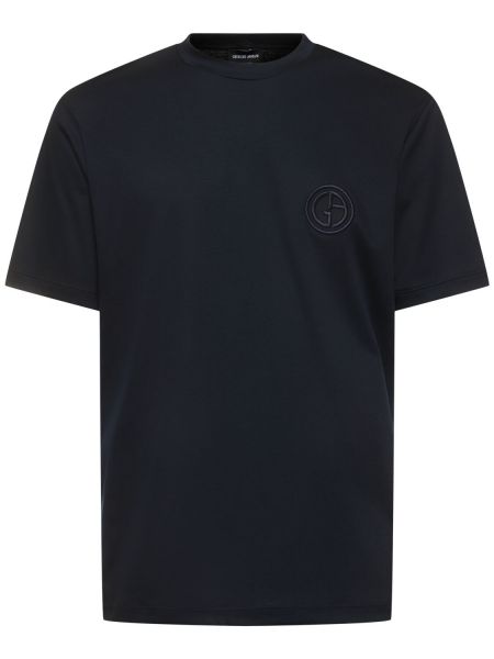 Bavlnené tričko s výšivkou Giorgio Armani