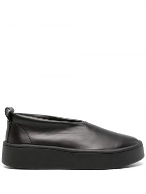 Pantofi loafer din piele Jil Sander negru