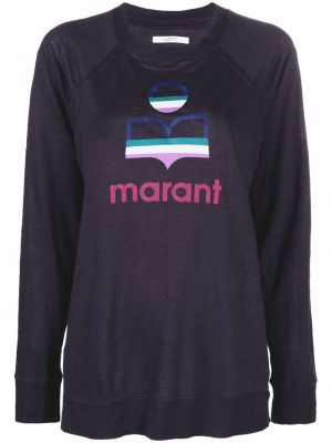 Trykt sweatshirt Isabel Marant étoile lilla