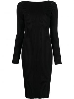 Midi obleka Calvin Klein črna