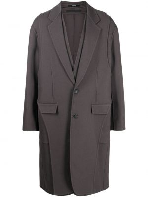Asymetrický vlnený kabát Songzio sivá