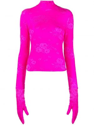 Džemperis ar augstu apkakli Balenciaga rozā