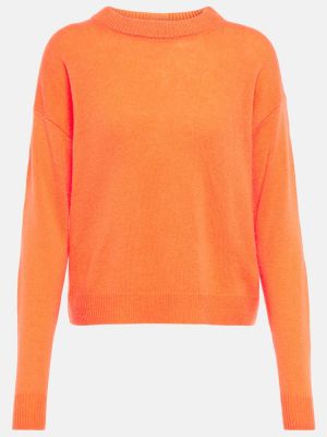 Sweter wełniany z kaszmiru Jardin Des Orangers pomarańczowy