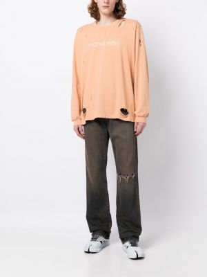 Zerrissener sweatshirt mit print Doublet