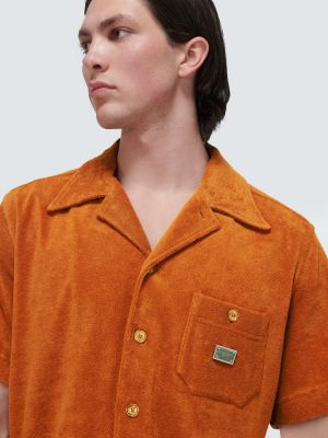 Camisa de algodón Dolce&gabbana naranja