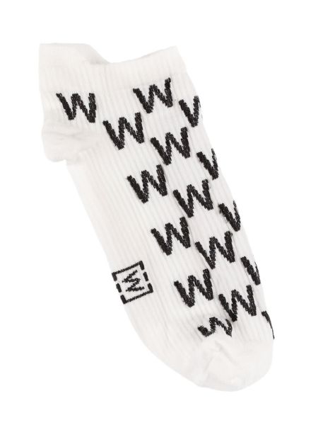 Памучни чорапи Wolford бяло