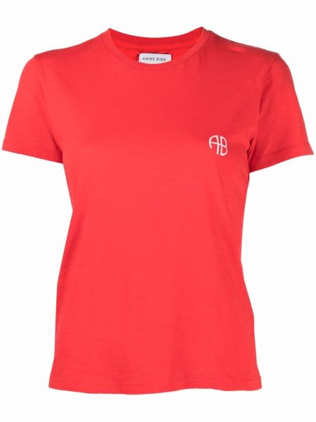 Červené tričko s výšivkou Anine Bing
