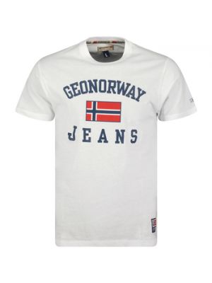 Koszulka z krótkim rękawem Geographical Norway biała