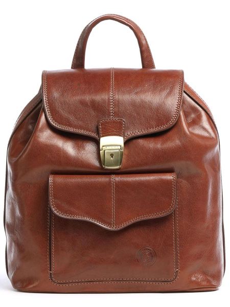 Кожаный рюкзак Giudi коричневый