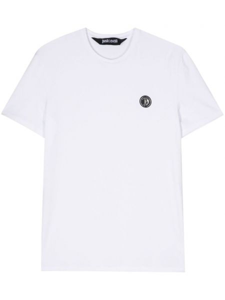 T-shirt avec applique Just Cavalli blanc