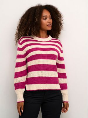 Pletený priliehavý sveter Cream ružová