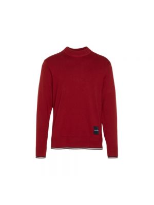 Sweter z okrągłym dekoltem Tommy Hilfiger czerwony