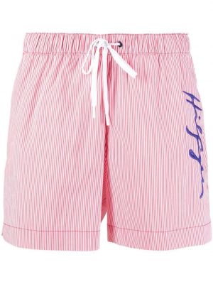 Stripete brodert shorts Tommy Hilfiger rød