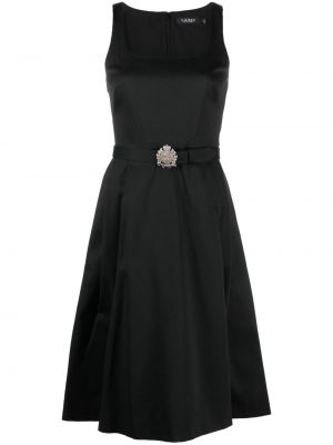 Плисирана вечерна рокля с катарама Lauren Ralph Lauren черно