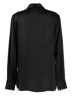 Šilkinė marškiniai Kiki De Montparnasse juoda