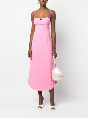 Růžové midi šaty Jonathan Simkhai