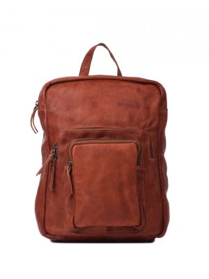 Кожаный рюкзак с потертостями The Bagging Co коричневый
