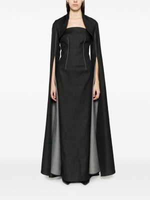 Sukienka koktajlowa bawełniana Dorothee Schumacher czarna