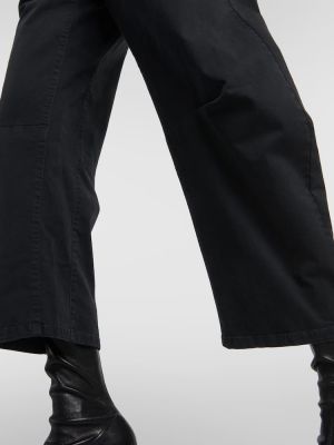 Pantalones de algodón Nili Lotan negro