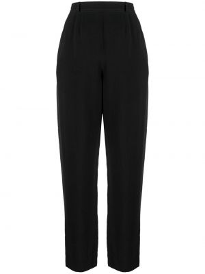 Pantaloni cu picior drept Yves Saint Laurent Pre-owned negru