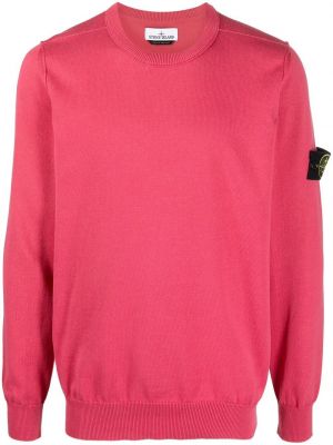 Sweatshirt mit rundhalsausschnitt mit print Stone Island pink