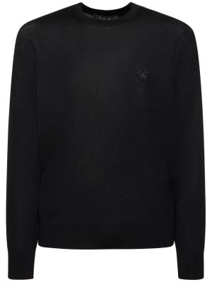 Vilnonis megztinis Versace juoda