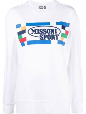 Sweatshirt aus baumwoll mit print Missoni weiß