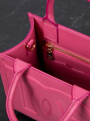 Кожени шопинг чанта Dolce&gabbana розово