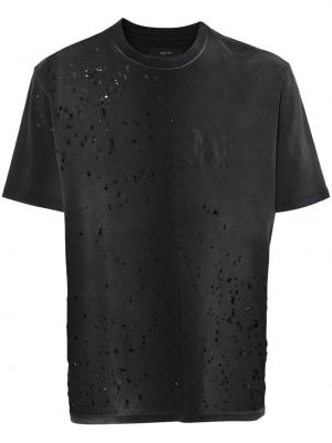 Distressed t-shirt mit print Amiri schwarz