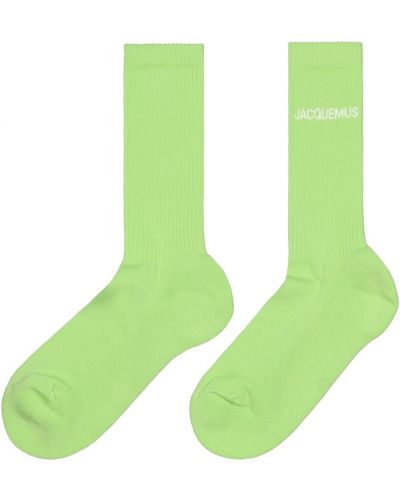 Bavlněné ponožky Jacquemus žluté
