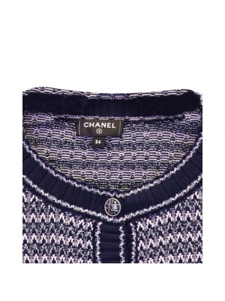 Bluza bawełniana retro Chanel Vintage niebieska