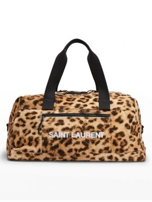 Леопардовая спортивная сумка Saint Laurent