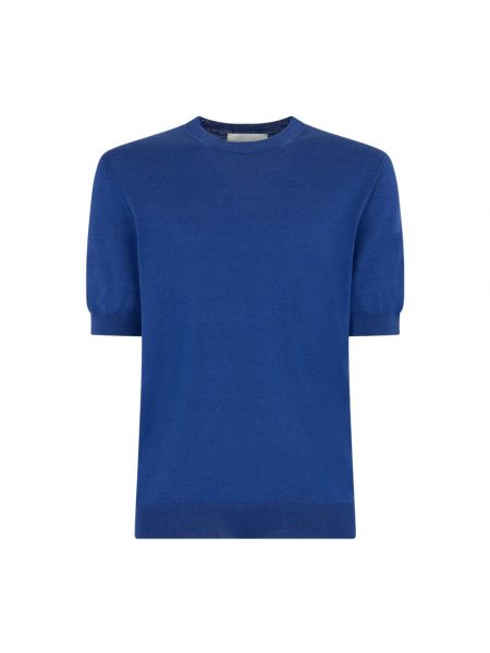Seiden t-shirt aus baumwoll Ballantyne blau