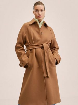 Пальто Mango, коричневое