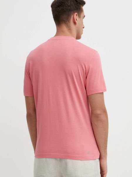 Однотонная футболка Lacoste розовая